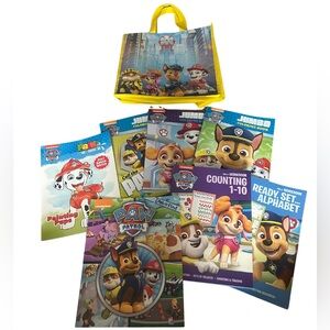 Paw Patrol Bundle | Tote Bag, Look and Find, Coloring & Activity Books | New
